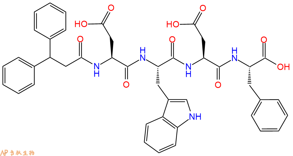 专肽生物产品四肽3,3-diPhenylPropanoyl-Asp-Trp-Asp-Phe1221572-05-9