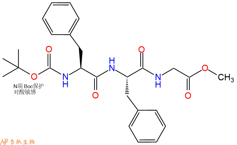专肽生物产品三肽Boc-Phe-Phe-Gly--甲酯化66876-64-0