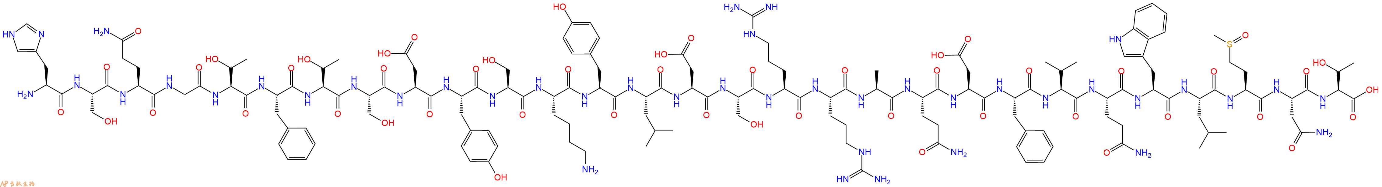 专肽生物产品胰高血糖素(Met(O)27)-Glucagon(1-29)(human, rat, porcine)、Glucagon sulfoxide75217-63-9