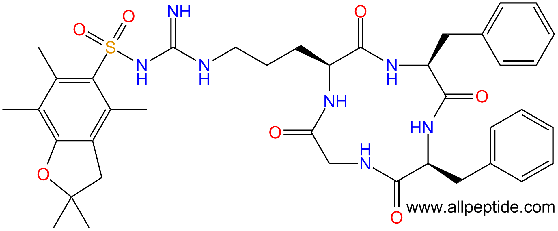 专肽生物产品cyclo-[Arg(Pfb)-Phe-Phe-Gly]1029347-25-8
