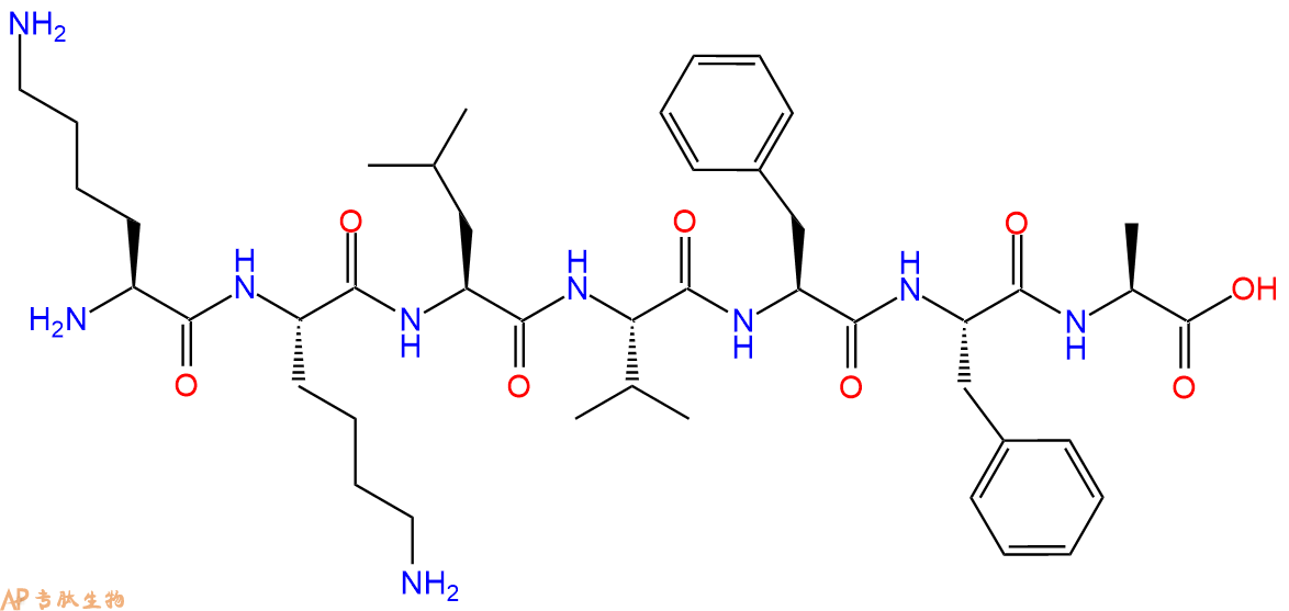 专肽生物产品七肽KKLVFFA190775-14-5
