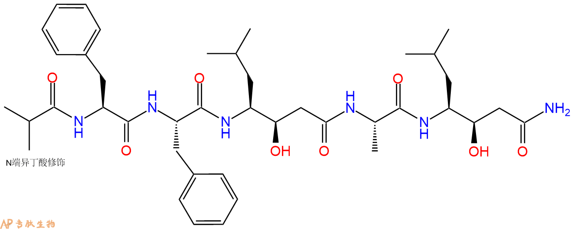 专肽生物产品五肽Iva-Phe-Phe-Sta-Ala-Sta-NH2102153-11-7