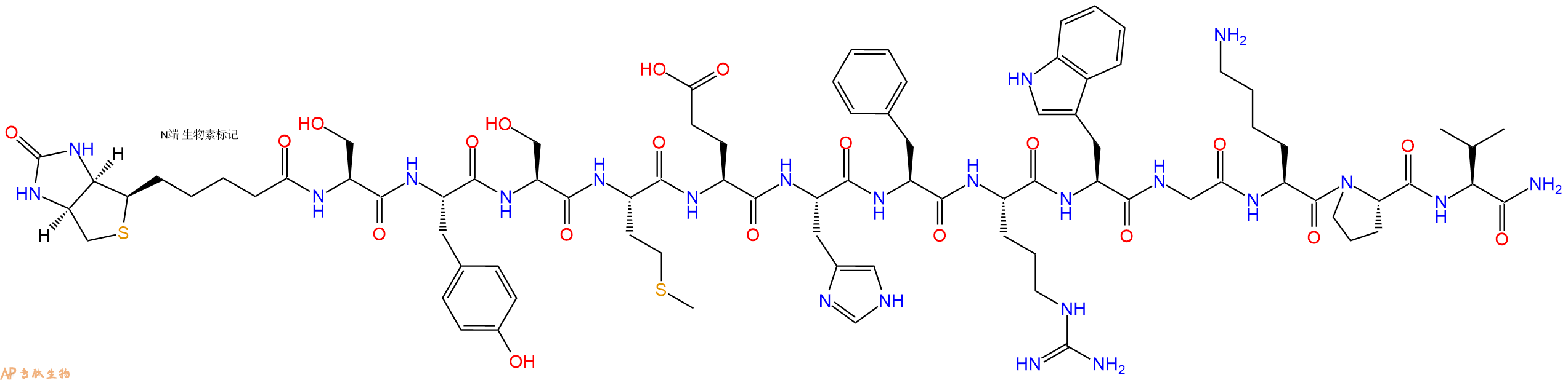 专肽生物产品生物素标记肽Biotin-SYSMEHFRWGKPV-NH21815618-14-4