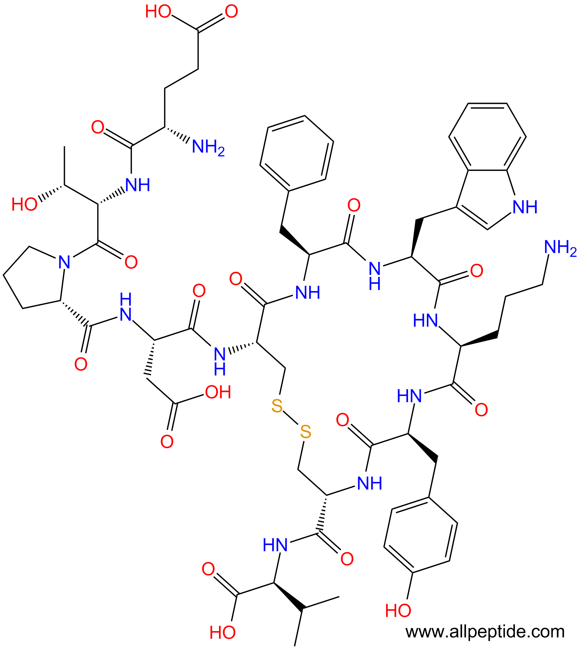 专肽生物产品尿紧张素[Orn8]-UrotensinII, human479065-85-5