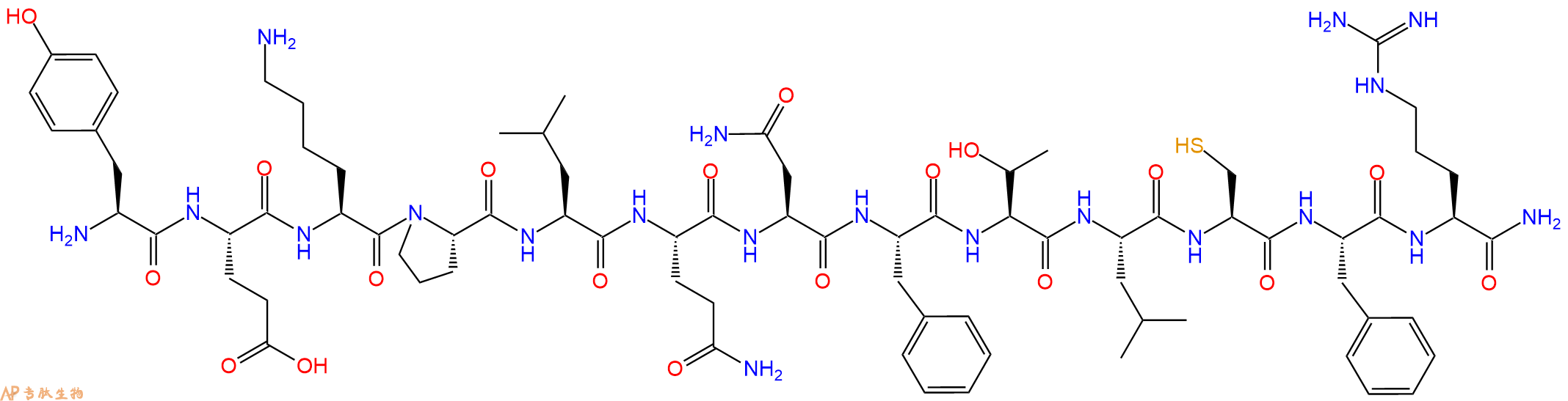专肽生物产品淀粉肽Tyr-Amyloid P Component (27-38) amide198268-71-2