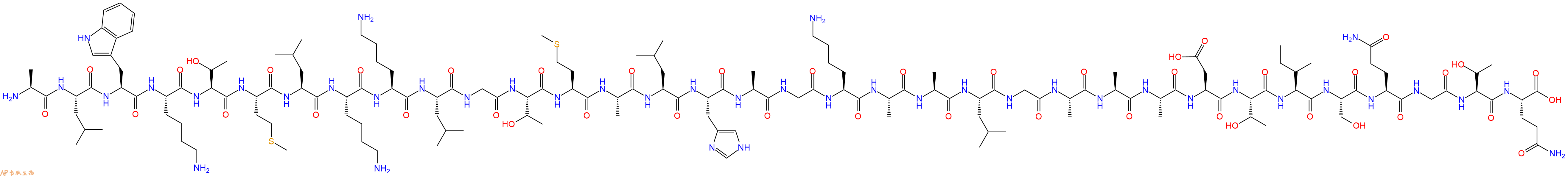 专肽生物产品皮抑菌肽、蛙皮抗菌肽、Dermaseptin136212-91-4/136033-70-0