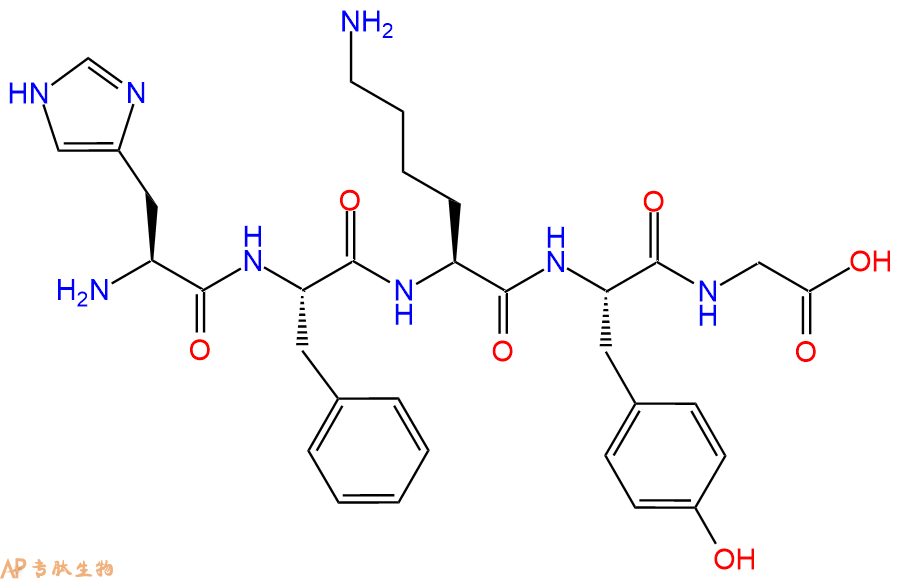 专肽生物产品五肽His-Phe-Lys-Try-Gly7540-72-9