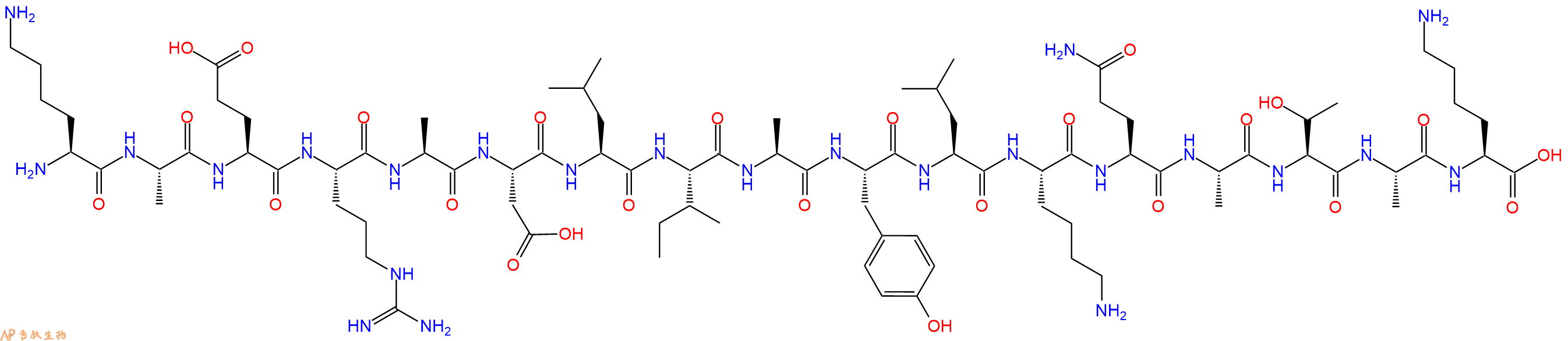 专肽生物产品Cytochrome C (88-104) (domestic pigeon)：KAERADLIAYLKQATAK86579-06-8