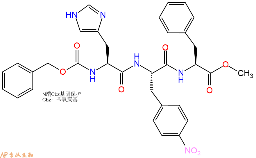 专肽生物产品三肽Cbz-His-4-NITRO-Phe-Phe--甲酯化15574-28-4