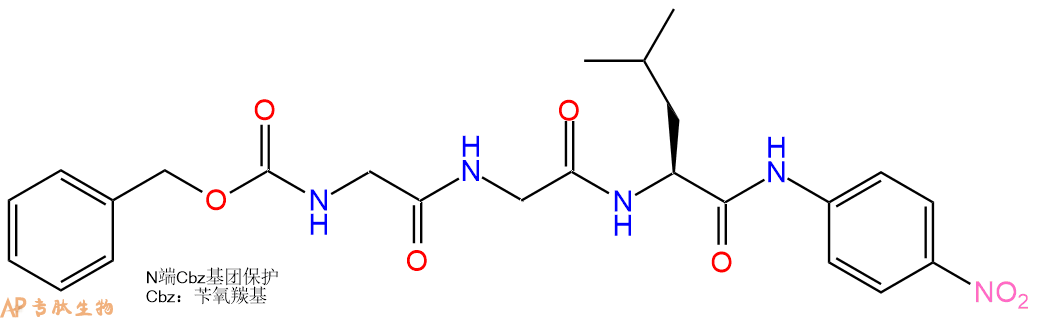 专肽生物产品三肽蛋白酶体底物：Z-Gly-Gly-Leu-对硝基苯胺53046-98-3