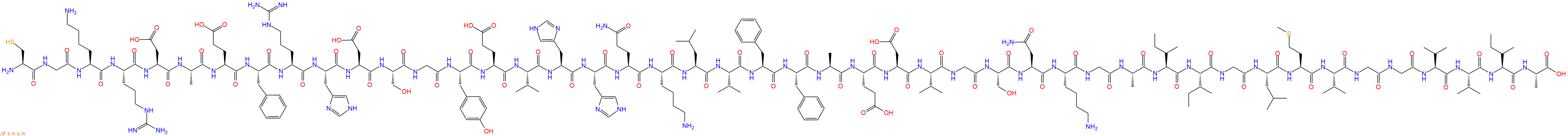 专肽生物产品淀粉肽Cys-Gly-Lys-Arg-Amyloidβ- Protein (1-42)1802086-21-0