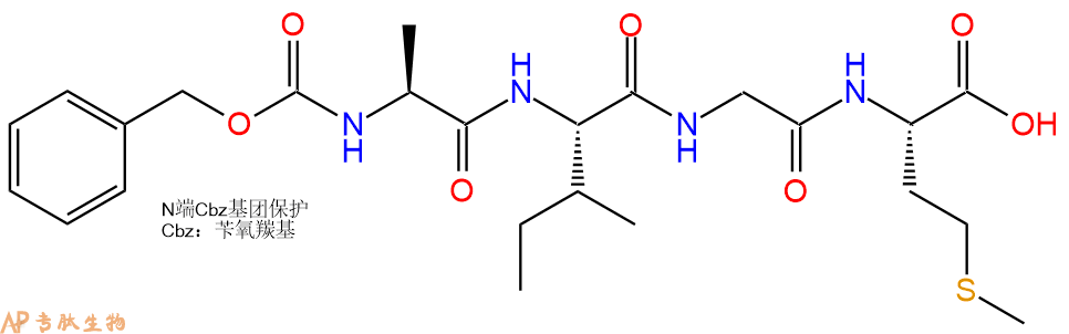 专肽生物产品四肽Cbz-Ala-Ile-Gly-Met6686-81-3