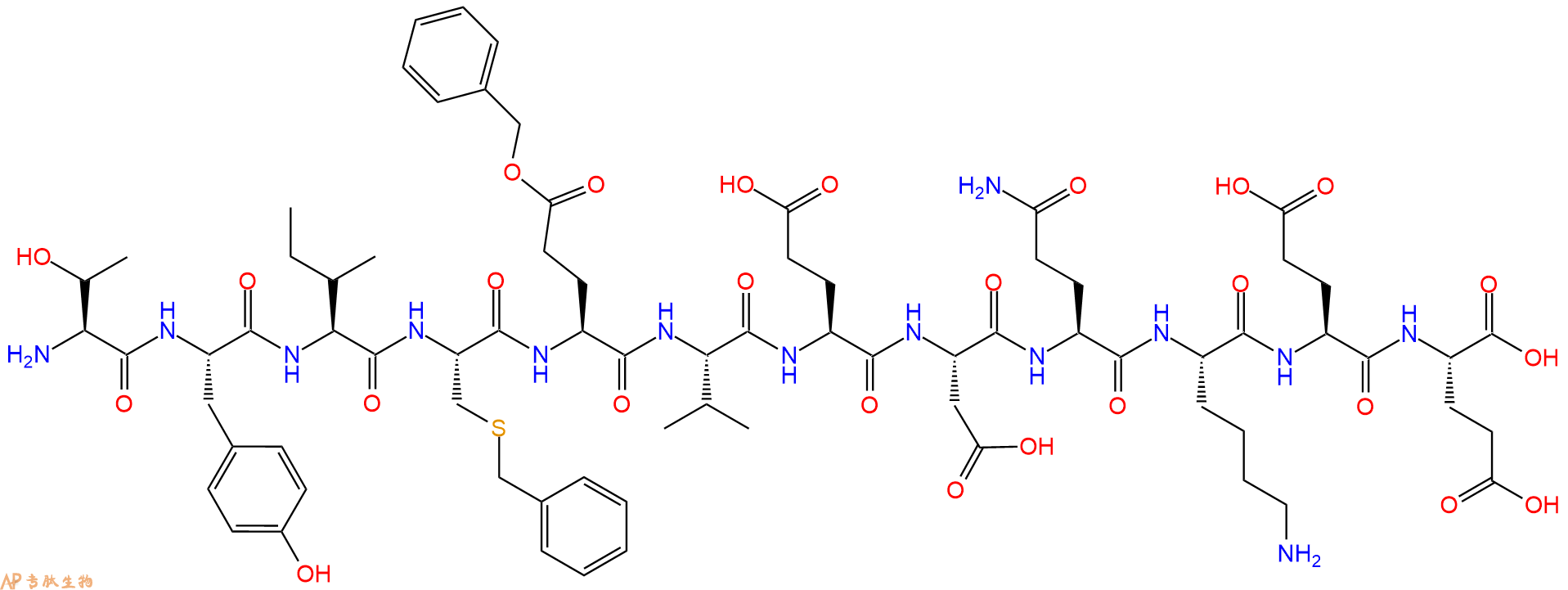 专肽生物产品多肽(Cys(Bzl)84, Glu(OBzl)85)-CD4(81-92)