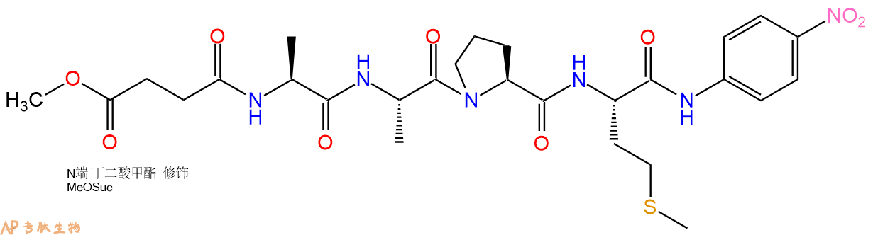 专肽生物产品标记肽MeOSuc-Ala-Ala-Pro-Met-对硝基苯胺70967-91-8