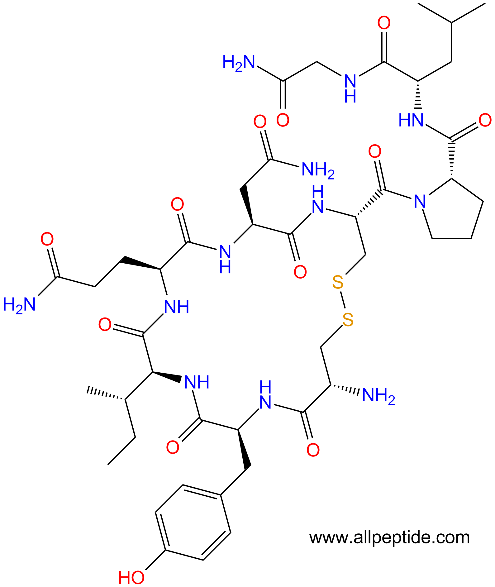 专肽生物产品醋酸催产素/缩宫素、Oxytocin Acetate50-56-6