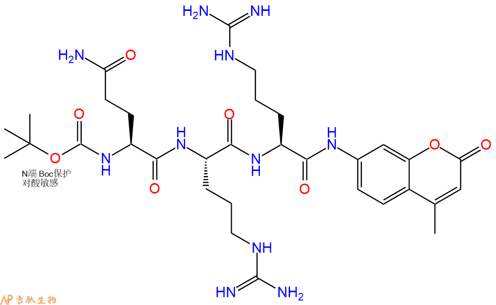 专肽生物产品Hepsin substrate：Boc-Gln-Arg-Arg-7-氨基-4-甲基香豆素109376-05-8