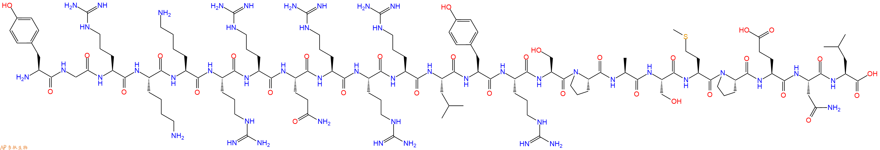 专肽生物产品二十三肽YGRKKRRQRRRLYRSPASMPENL2022956-42-7