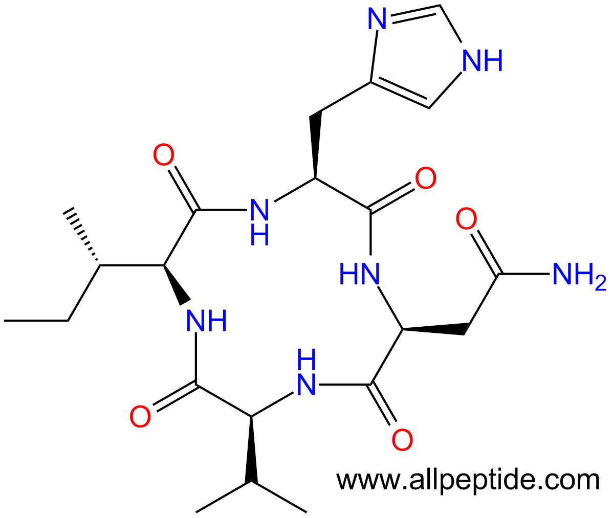 专肽生物产品环四肽cyclo(Val-Ile-His-Asn)1187652-70-5