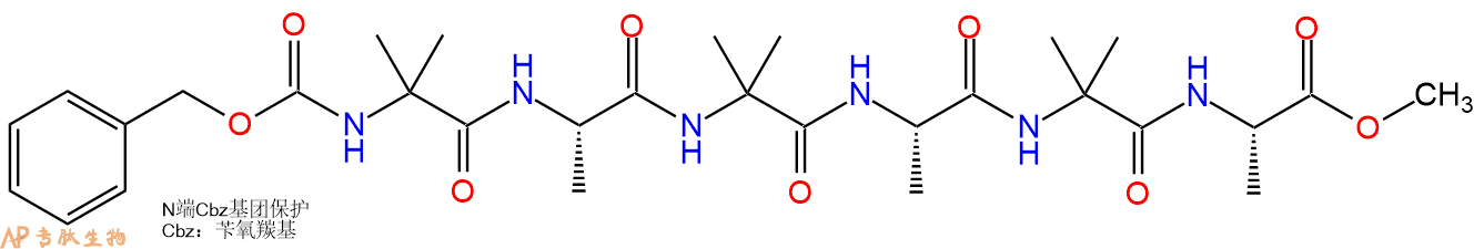 专肽生物产品六肽Cbz-(Aib-Ala)3-甲酯化498583-84-9