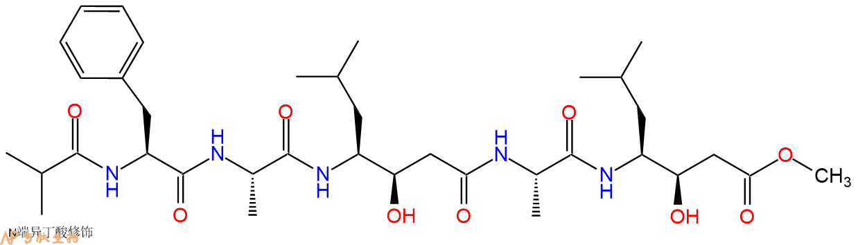 专肽生物产品五肽Iva-Phe-Ala-Sta-Ala-Sta-甲酯化102153-17-3