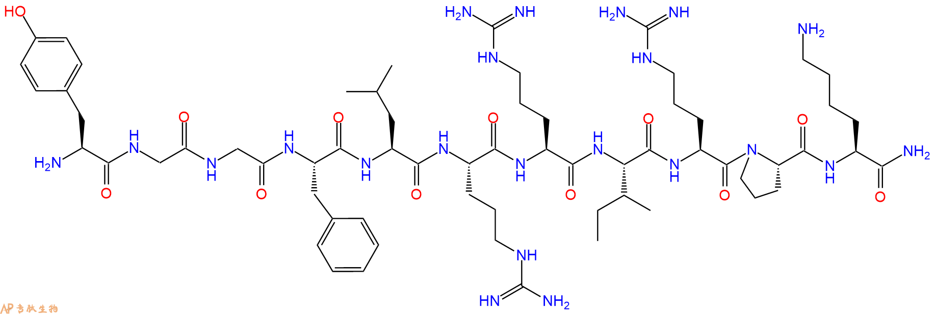 专肽生物产品强啡肽A(1-11)酰胺化、Dynorphin A(1-11)amide79985-48-1