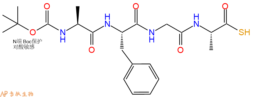 专肽生物产品四肽Boc-Ala-Phe-Gly-Ala-SH1256498-24-4