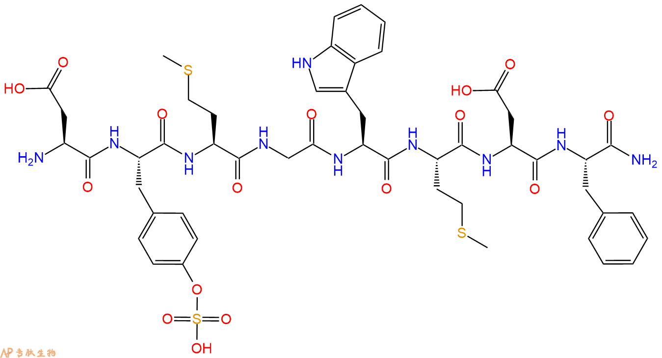 专肽生物产品CCK-8：Cholecystokinin (26-33) (sulfated)25126-32-3
