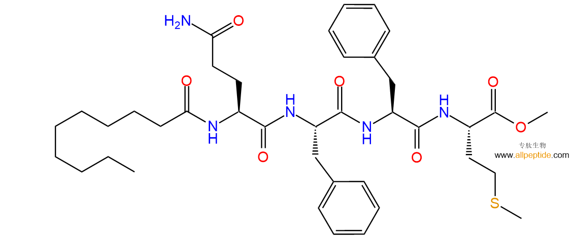 专肽生物产品四肽Dec-Gln-Phe-Phe-Met-甲酯化28822-98-2