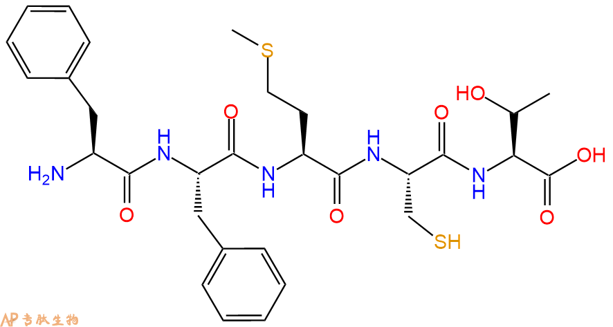 专肽生物产品五肽Phe-Phe-Met-Cys-Thr1176868-97-5