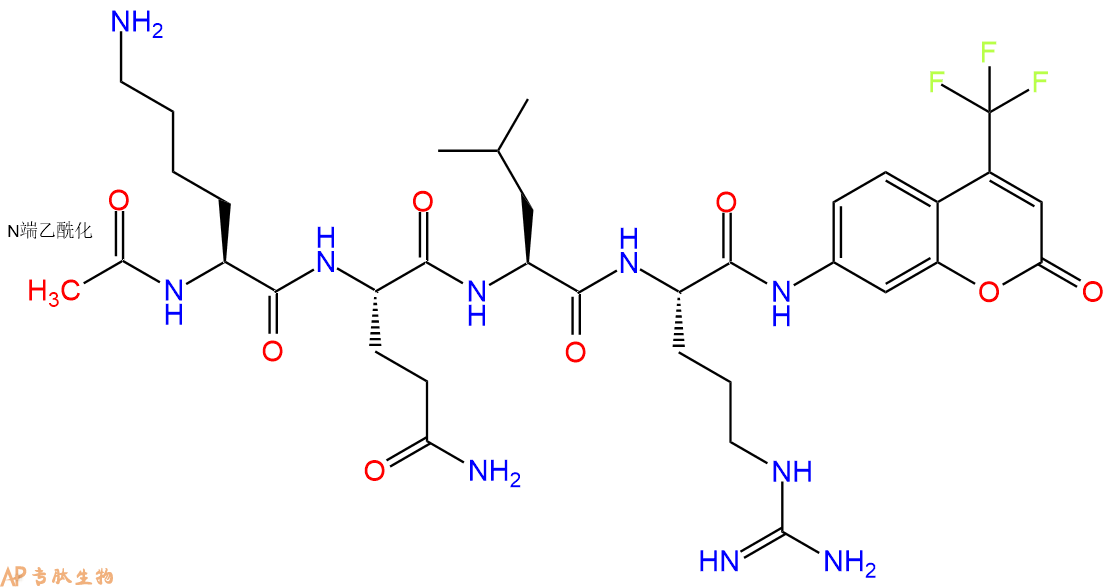 专肽生物产品Hepsin substrate：Ac-Lys-Gln-Leu-Arg-7-氨基-4-三氟甲基香豆素1802078-38-1