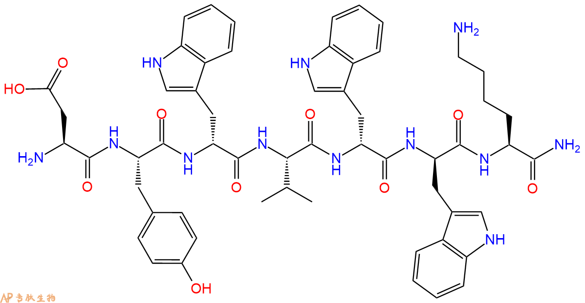 专肽生物产品七肽DY-DTrp-V-DTrp-DTrp-K-NH2135306-85-3