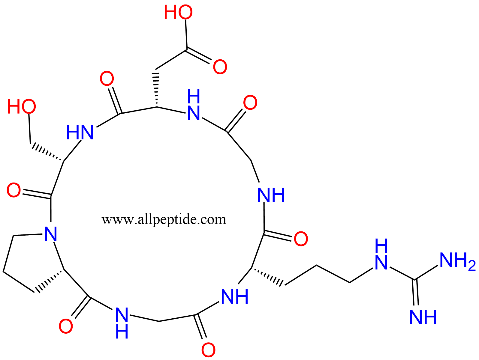 专肽生物产品RGD环肽：环六肽c(GRGDSP)135432-37-0