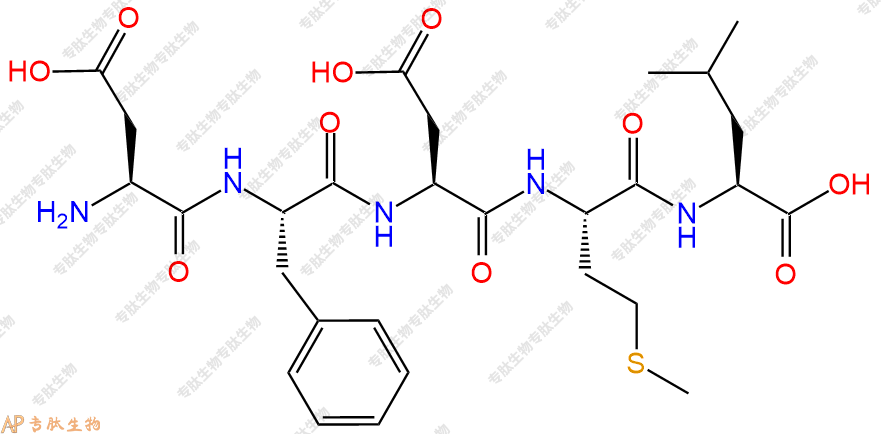 专肽生物产品五肽Asp Phe Asp Met Leu1185993-24-1