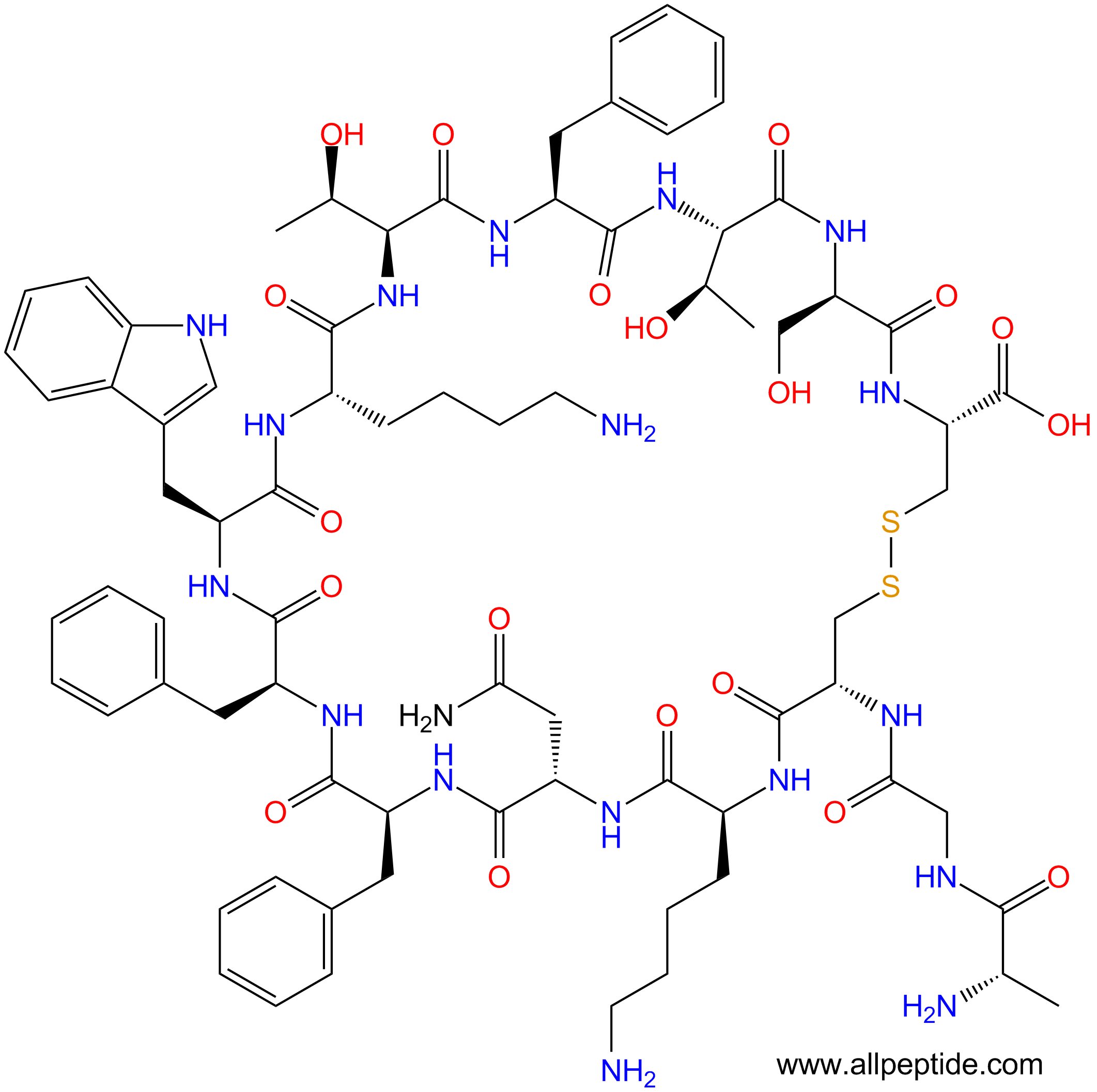 专肽生物产品生长激素抑制素[DSer13]-Somatostatin-14