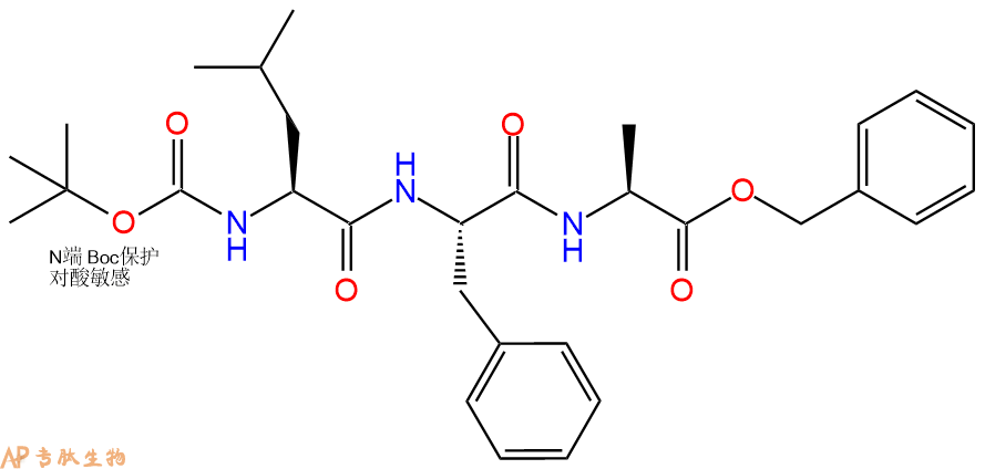 专肽生物产品三肽Boc-Leu-Phe-Ala-苄酯化136214-66-9