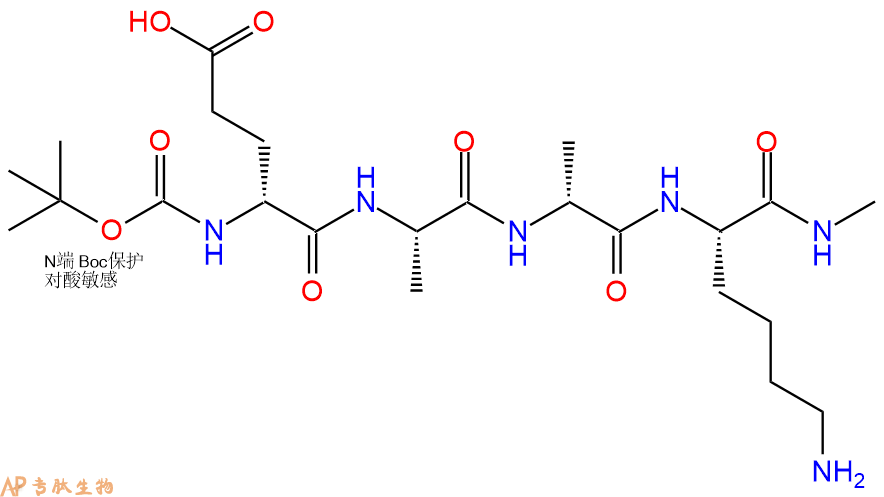专肽生物产品四肽Boc-DGlu-Ala-DAla-Lys-甲氨基化1027802-53-4