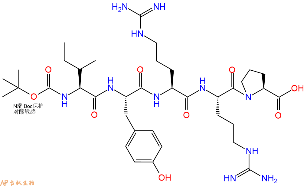专肽生物产品五肽Boc-Ile-Tyr-Arg-Arg-Pro74539-24-5