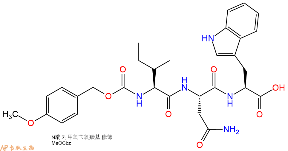 专肽生物产品三肽Z(OMe)-Ile-Asn-Trp74105-04-7