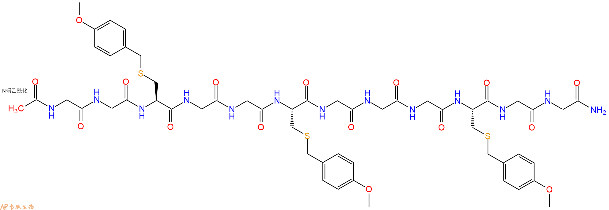 专肽生物产品Ac-Gly2-Cys(BzlOMe)-Gly2-Cys(BzlOMe)-Gly3-Cys(BzlO77374-55-1