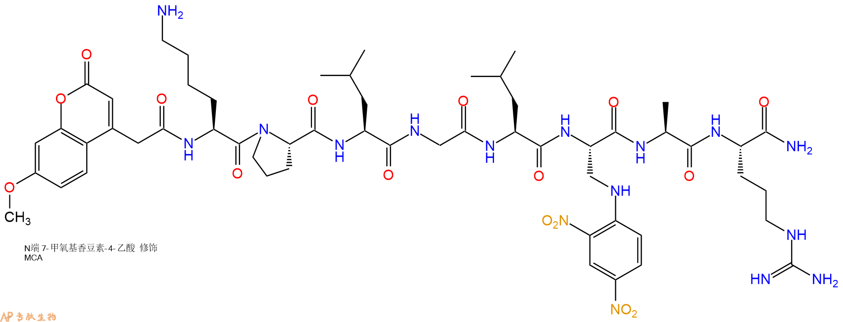 专肽生物产品基质金属蛋白酶MMP-1/MMP-8/MMP-13/MMP-14 FRET substrate720710-69-0