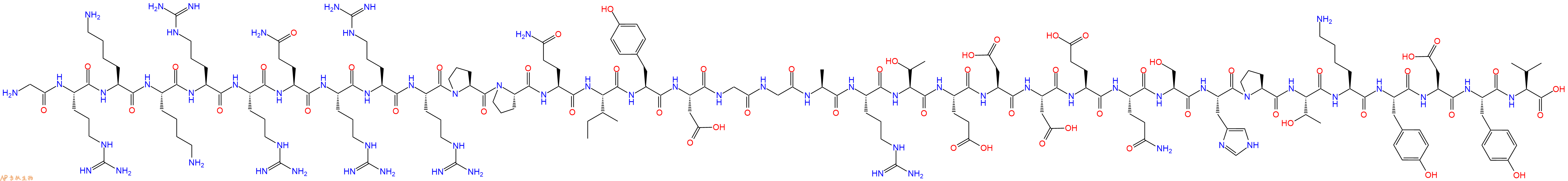 专肽生物产品Gly-Arg-Lys-Lys-Arg-Arg-Gln-Arg-Arg-Arg-Pro-Pro-Gl