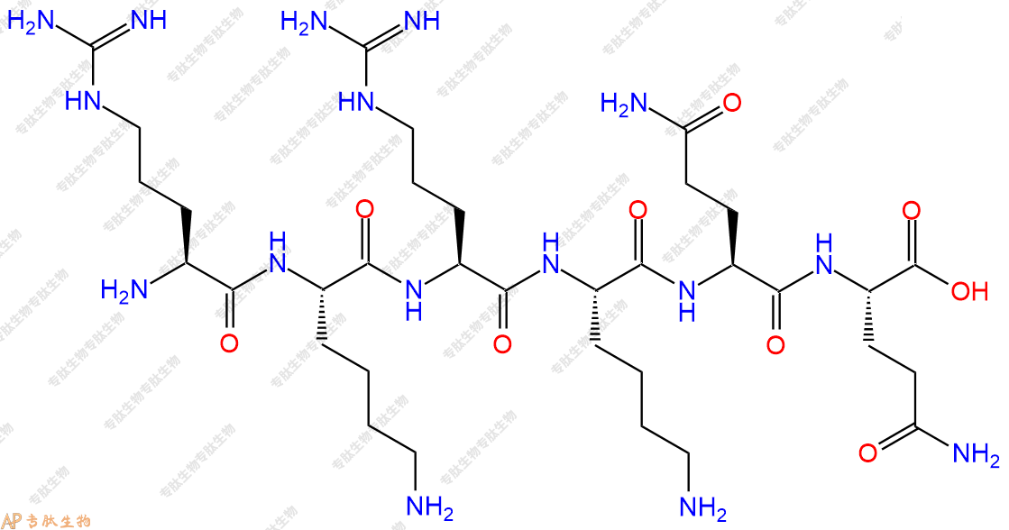 专肽生物产品六肽Arg-Lys-Arg-Lys-Gln-Gln