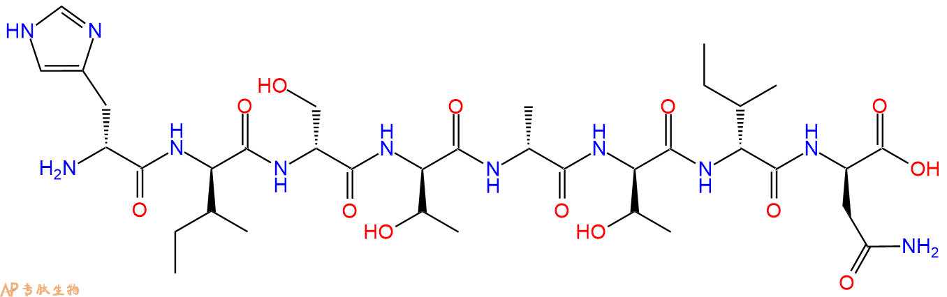 专肽生物产品八肽DHis-DIle-DSer-DThr-DAla-DThr-DIle-DAsn
