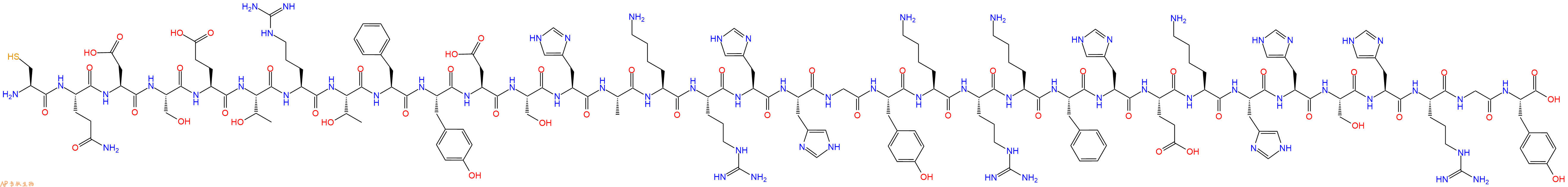 专肽生物产品Cys-Gln-Asp-Ser-Glu-Thr-Arg-Thr-Phe-Tyr-Asp-Ser-Hi