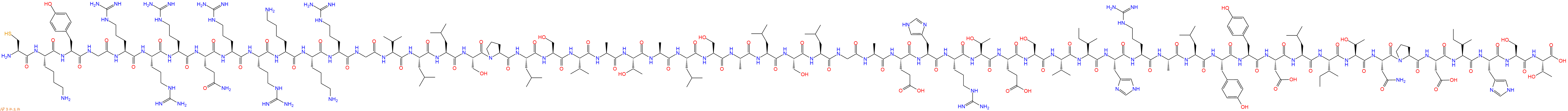 专肽生物产品Cys-Lys-Tyr-Gly-Arg-Arg-Arg-Gln-Arg-Arg-Lys-Lys-Ar
