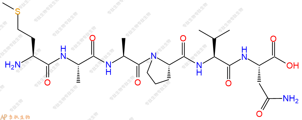 专肽生物产品六肽Met-Ala-Ala-Pro-Val-Asn