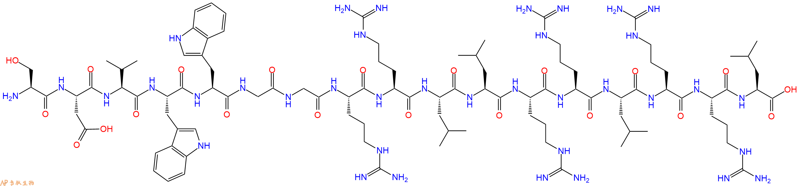 专肽生物产品十七肽SDVWWGGRRLLRRLRRL