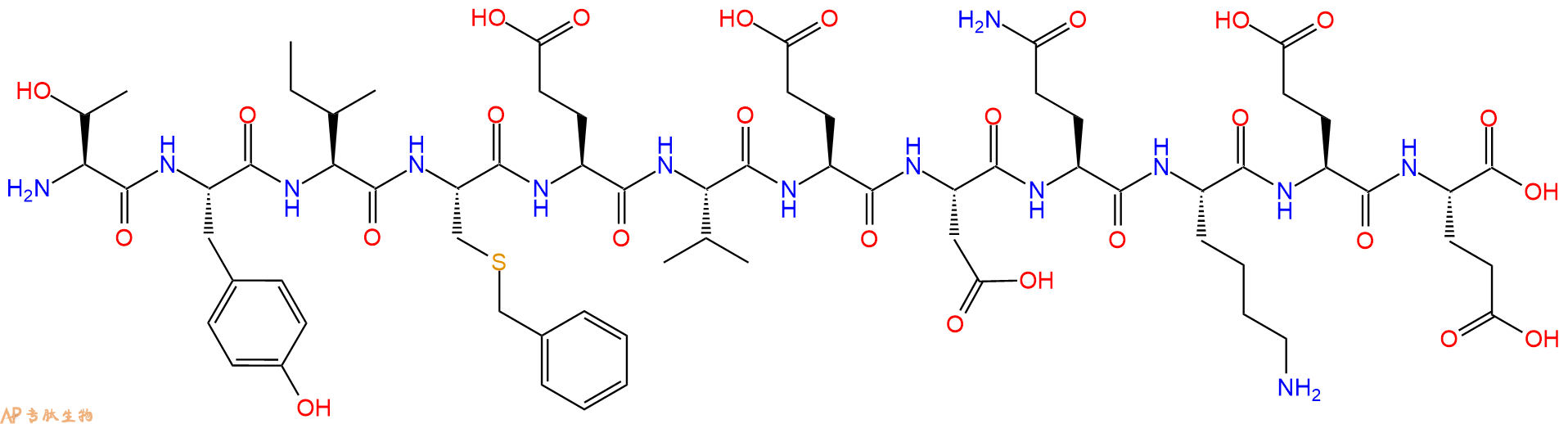 专肽生物产品十二肽TYI-C(Bzl)-EVEDQKEE123380-68-7