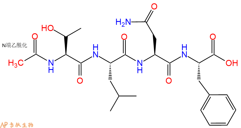 专肽生物产品四肽Ac-Thr-Leu-Asn-Phe137372-00-0