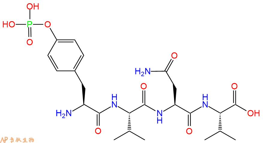 专肽生物产品四肽Tyr(PO3H2)-Val-Asn-Val168423-05-0